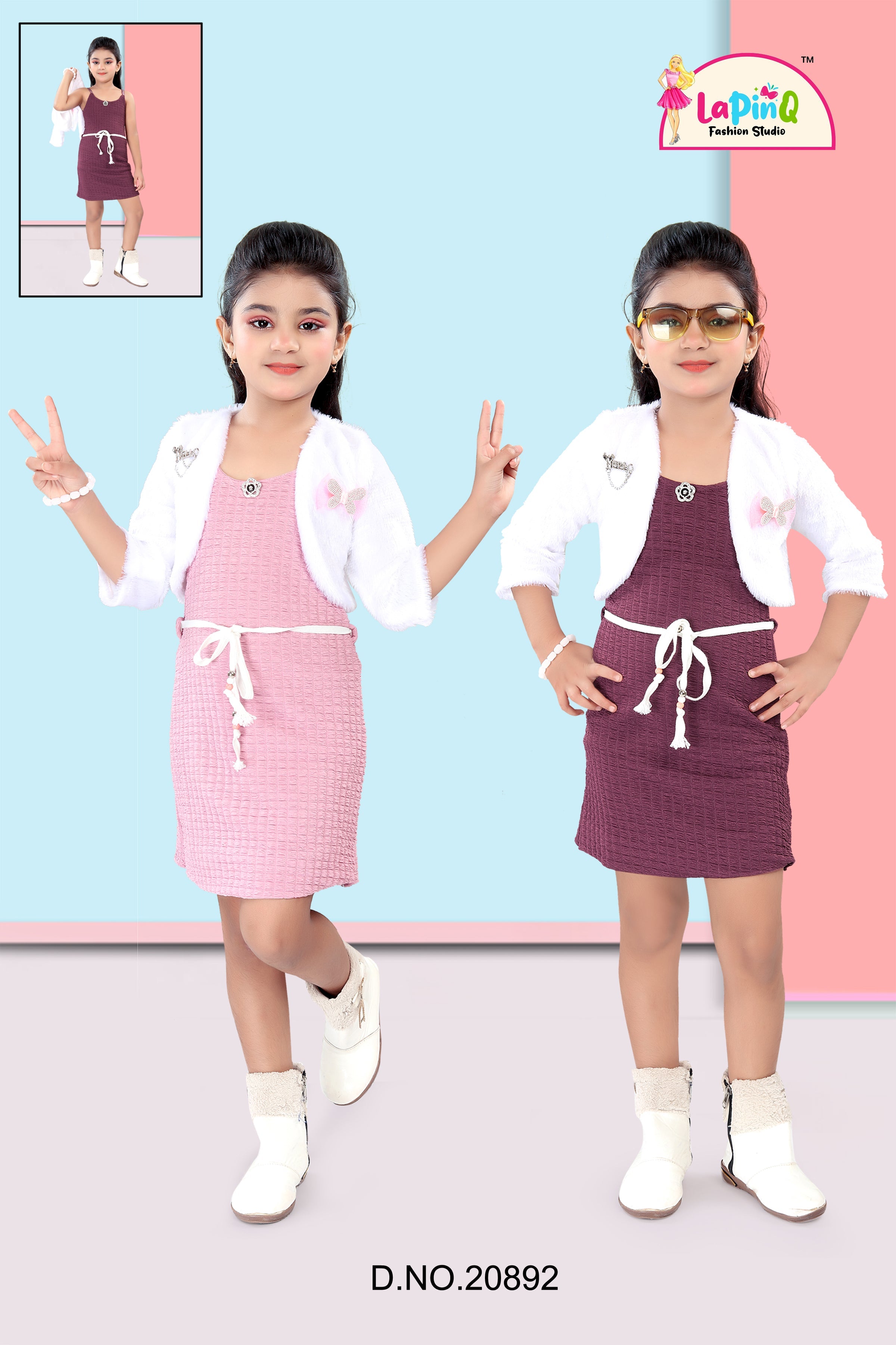 Girls Stylish Dress with Jacket