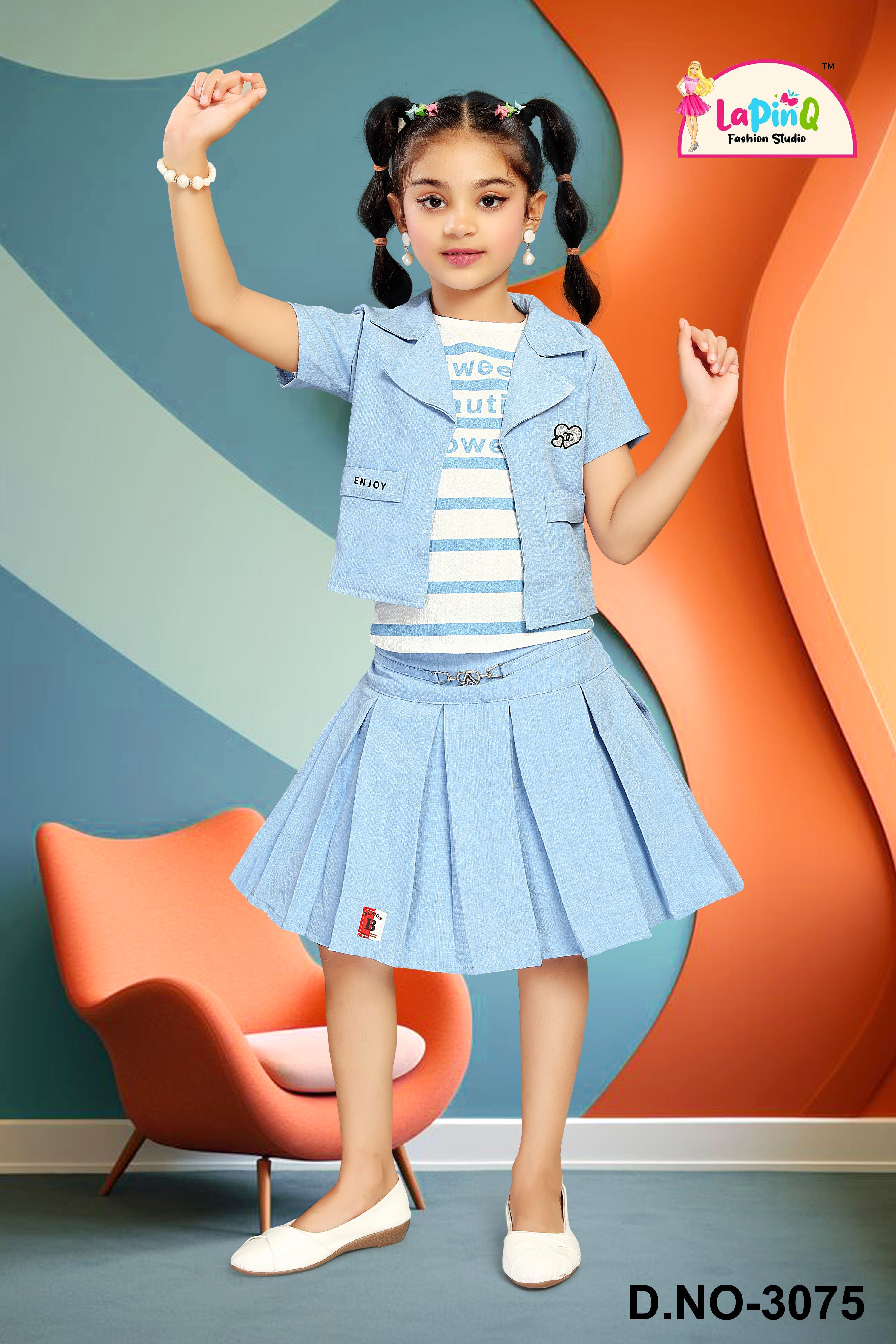 Girls Skirt Co-ord Set with Jacket