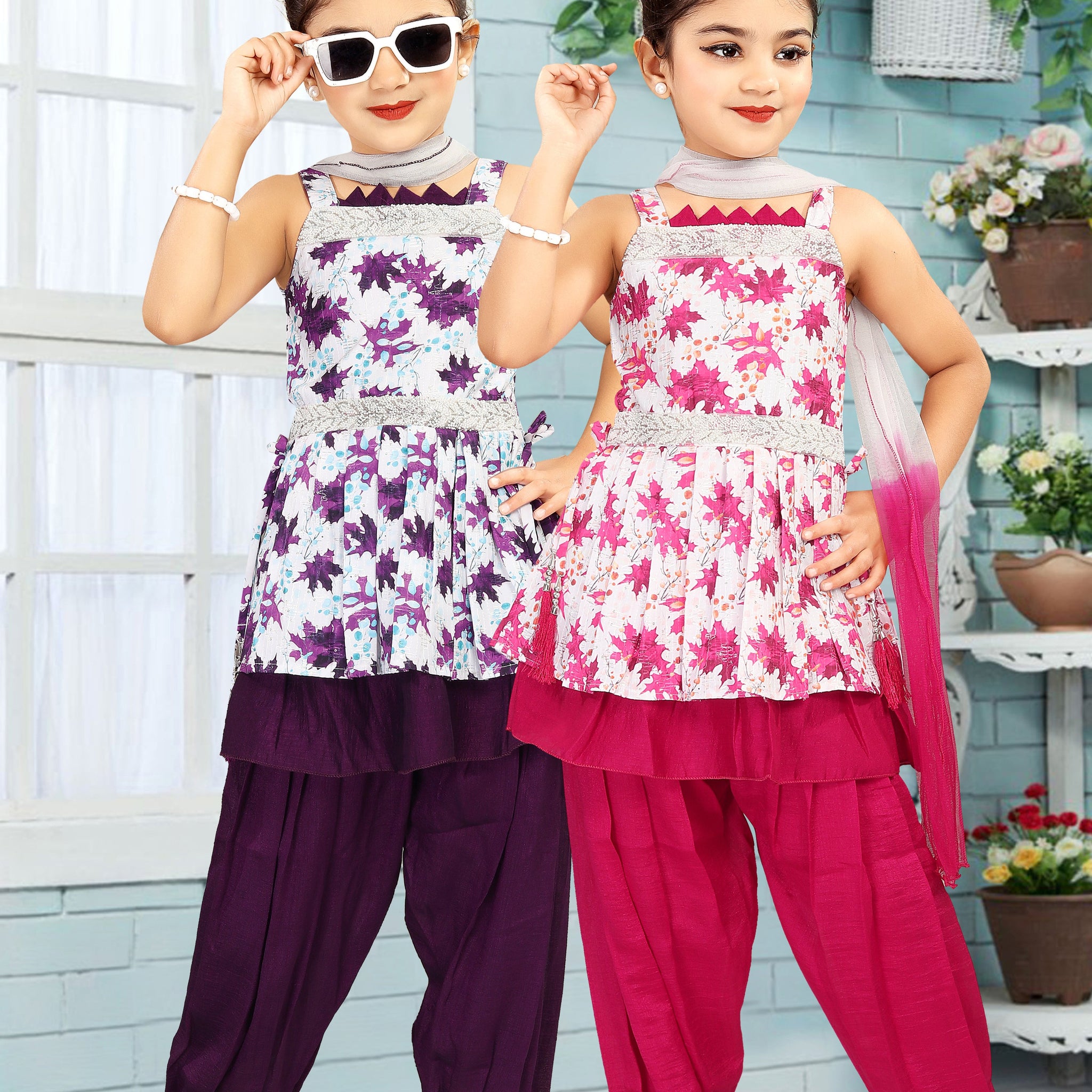 Girls Afghani Dress with Dupatta