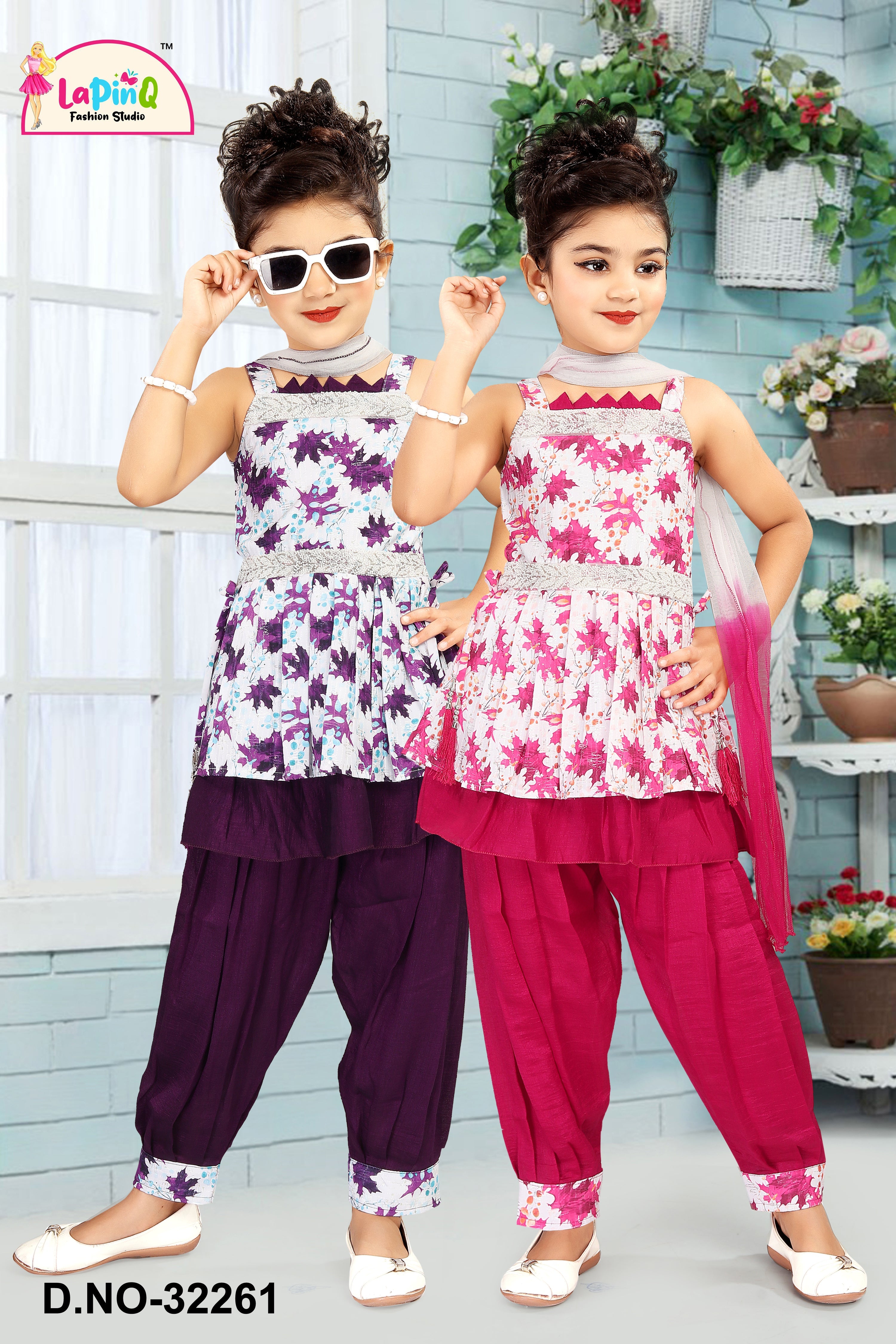 Girls Afghani Dress with Dupatta