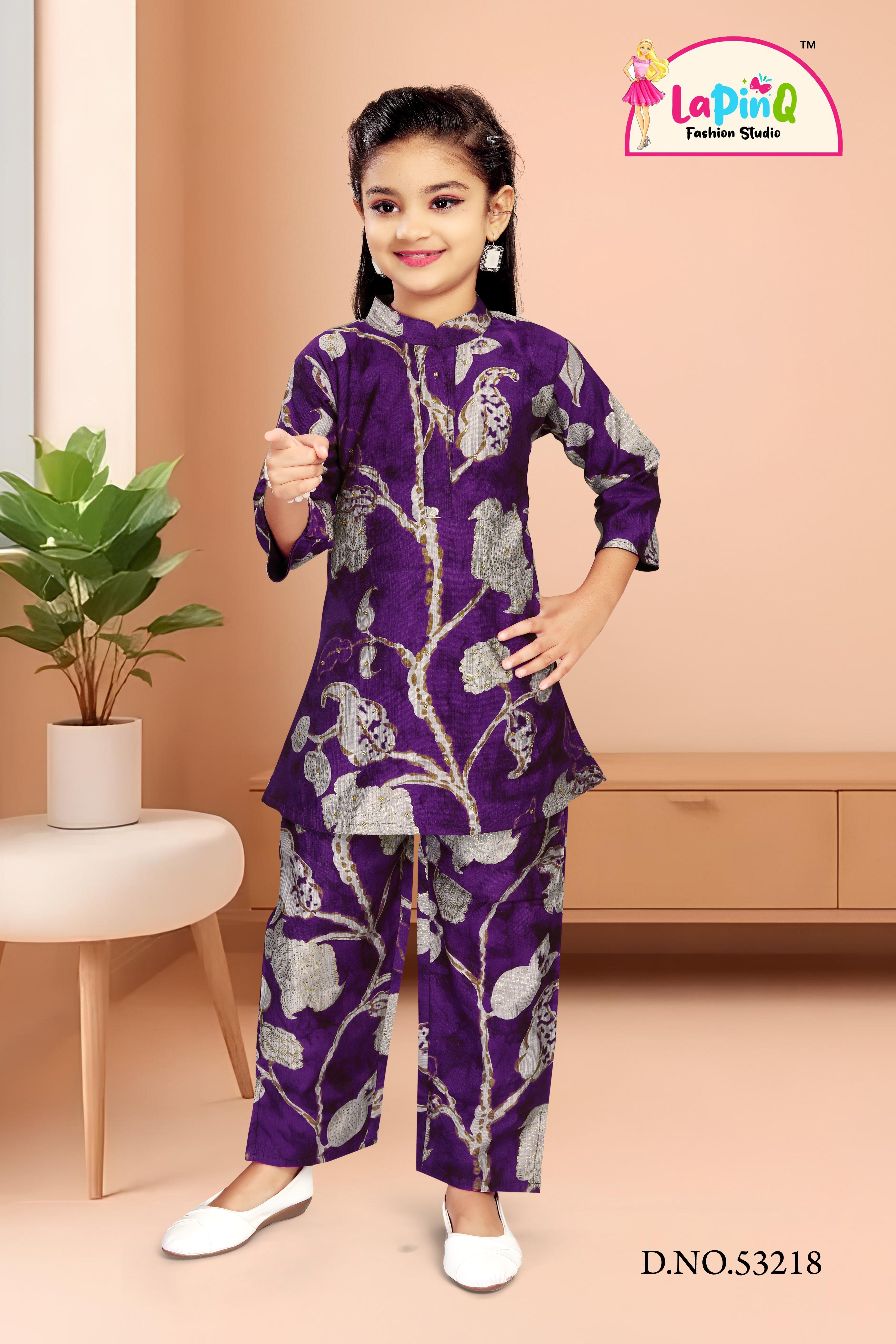 Girls Stylish Co-ord set with floral print