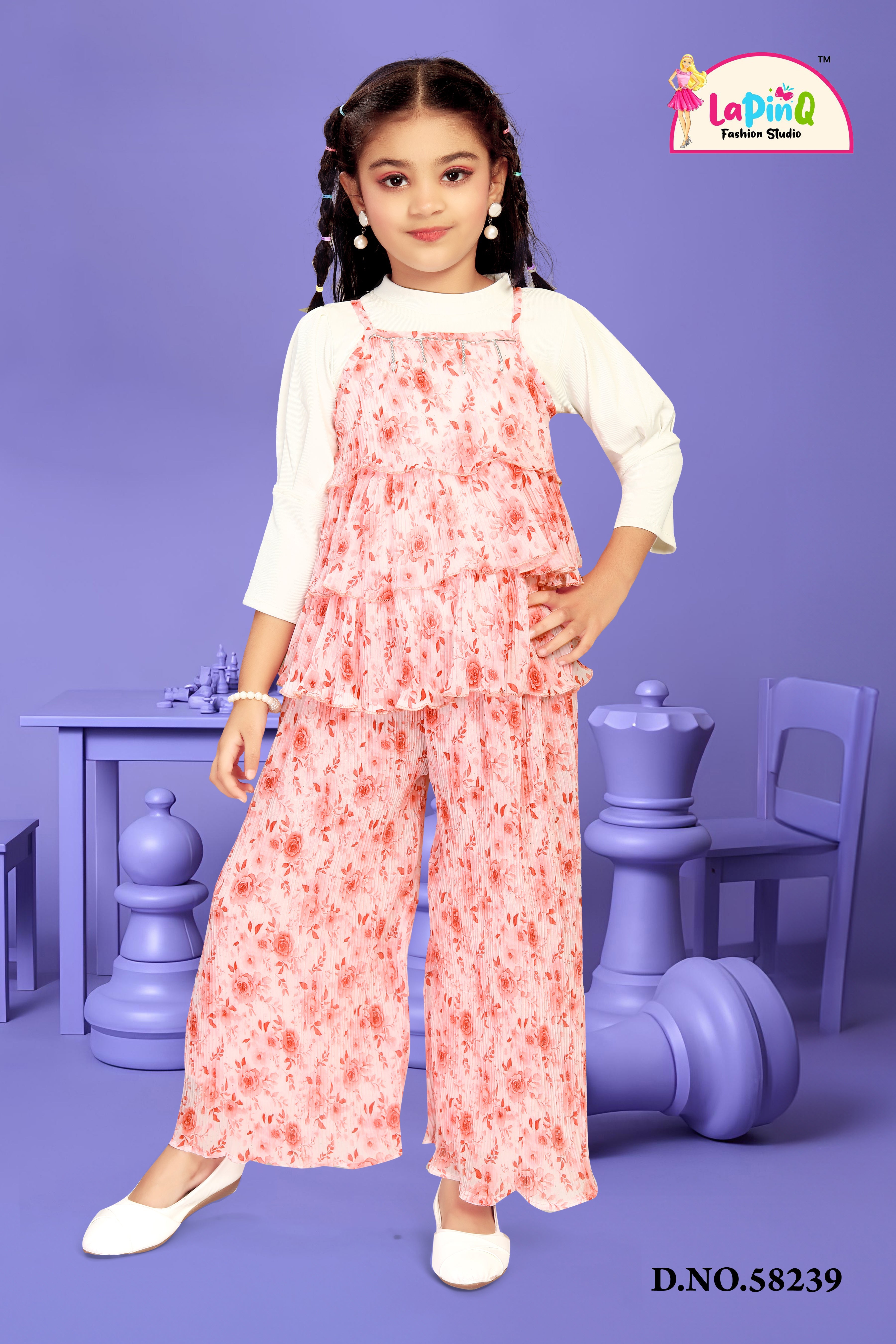 Plazzo set with Layered Peplum Top