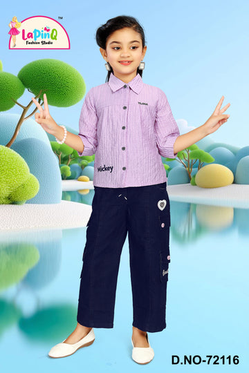 Stylish Demin and Shirt Set for Girls