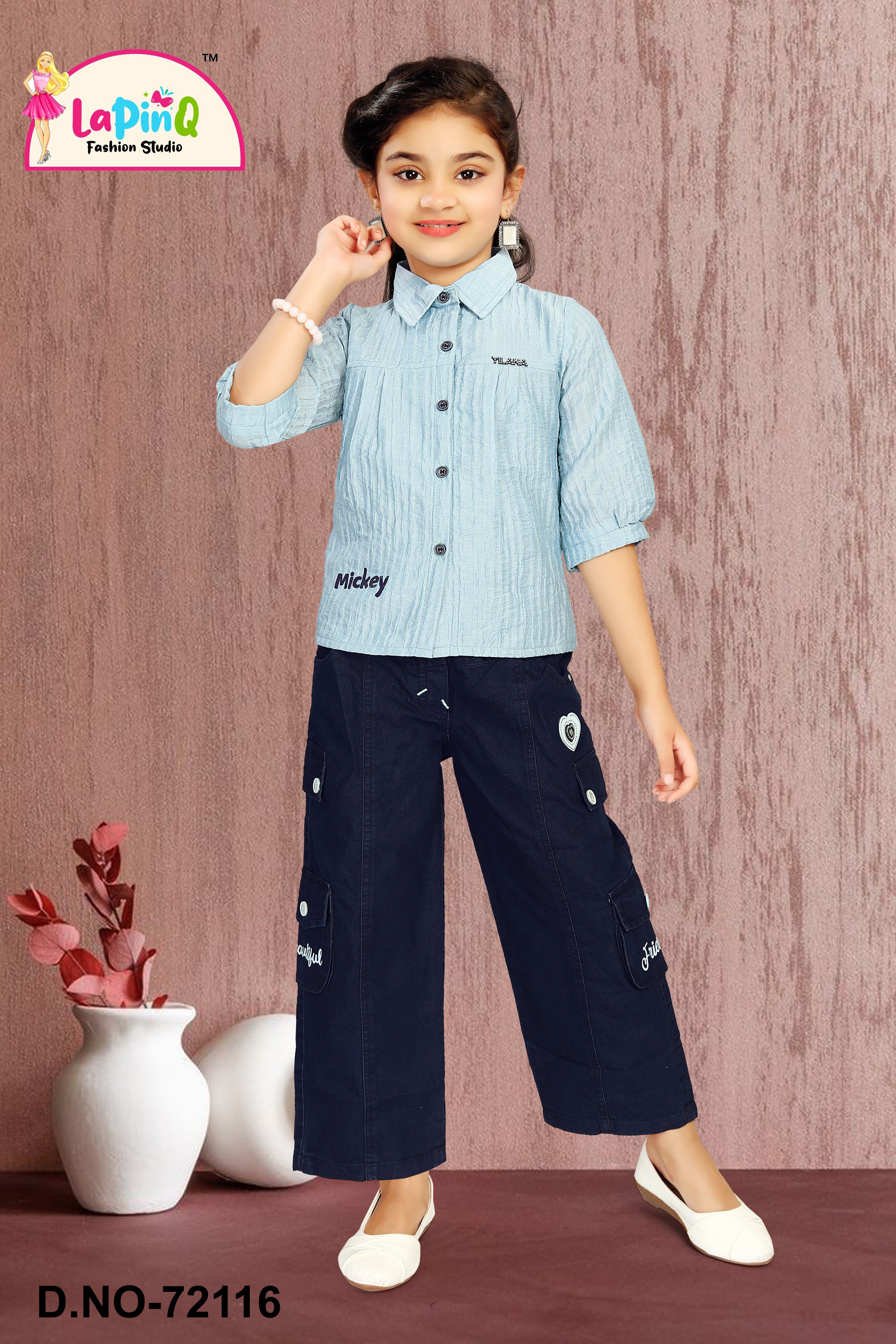 Stylish Demin and Shirt Set for Girls