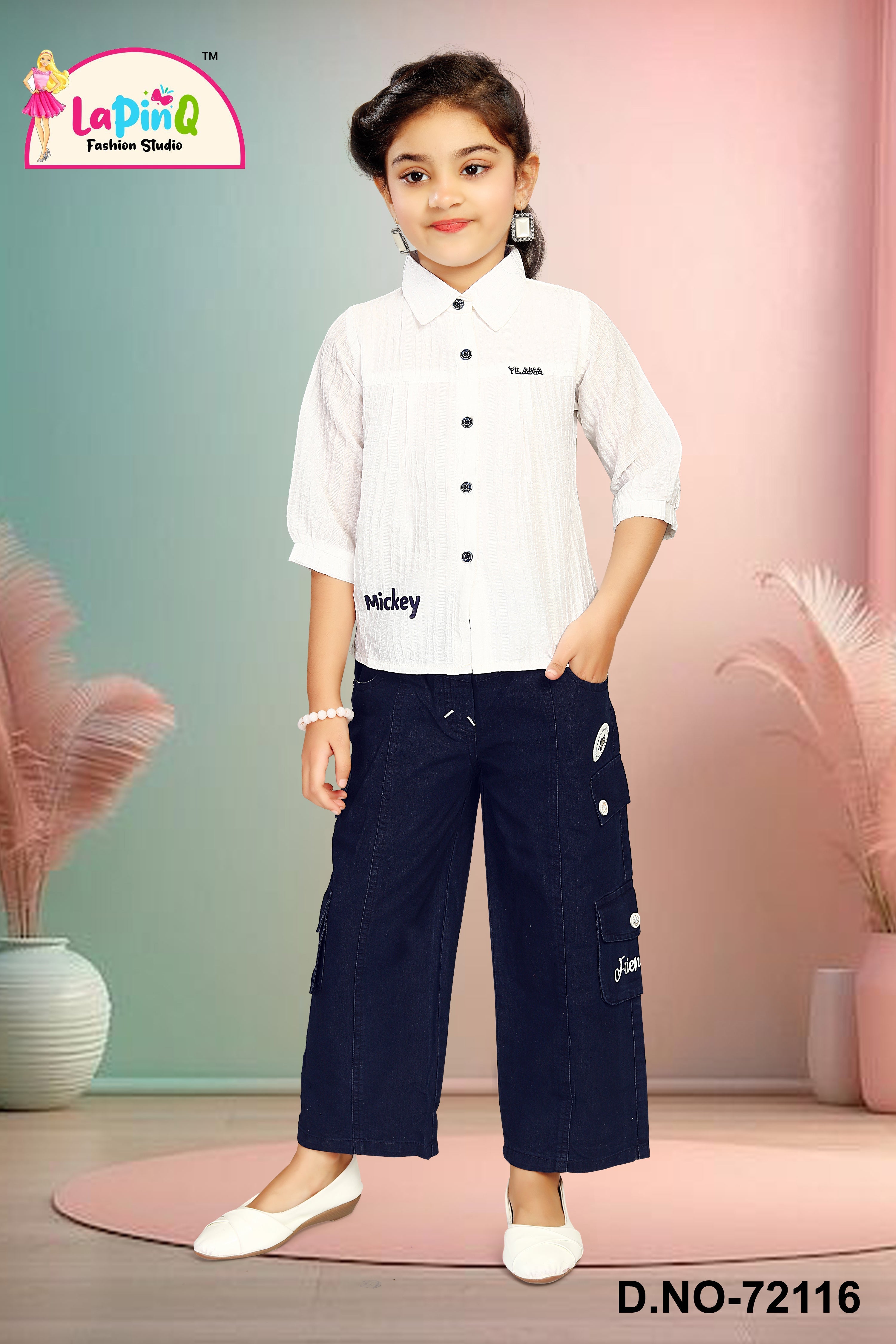 Stylish Demin and Shirt Set for Girls