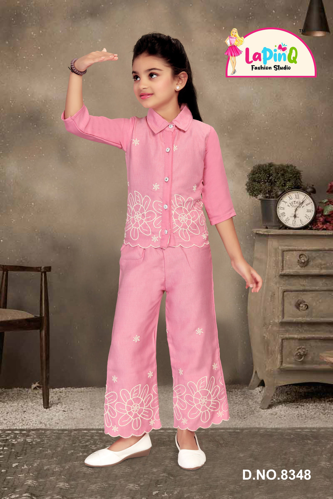 Girls Embellished Co-ord Set | Party Wear Co-ord Set